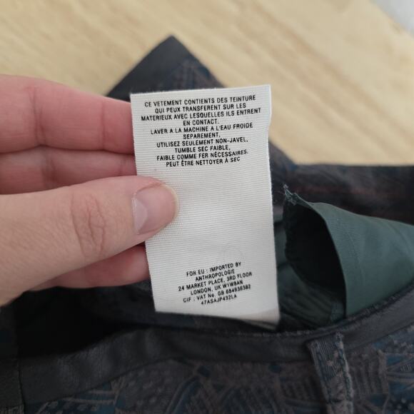 Cartonnier Charlie Ankle Pants Womens 8 Gray Blue Pattern Slim Fit Zipper Hem - Picture 5 of 11